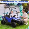 thumbnail image 3 of Wisairt 24V Kids Golf Cart, 4WD 2-Seater Electric Ride On Car for Big Kids, 4×200W Motors, Ages 3-8, Remote Control, Detachable Awning, Electric Dump Bed & Shovel, Blue, 3 of 12