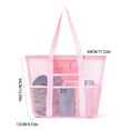 thumbnail image 4 of Shoreew Mesh Beach Bag with Zipper Large Capacity Beach Tote Foldable Design Waterproof Sand-proof Pool Bag with Pockets, 4 of 7