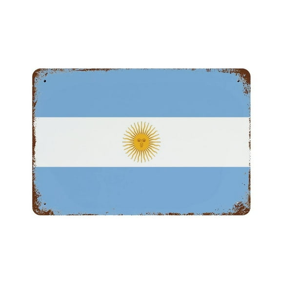 Flags Sign Retro tin signs National Pride Love Tin Signs Custom Signs Argentina Flag Metal Sign Kitchen Metal Tin Sign Wall Home Decor Bar 8x12Inches