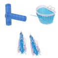 thumbnail image 1 of Niños Niñas Bicicleta Scooter Front Streamers Manillar Hooter Bell Basket Azul Sunnimix Canasta de bicicleta delantera, 1 of 8