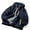 Navy, variant on Unisex Kids Clothes Long Sleeve Rain Jacket Full Zip Waterproof Contrast Edge Hooded Fall Hiking Outdoor Coats with Zip Pockets