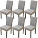 thumbnail image 1 of Nvzi 6 Pack Geometric Jacquard Plush Dining Chair Slipcover Removable Washable Soft Fuzzy Fluffy Chair Seat Protector Cover for Home Party Hotel Wedding Ceremony, Grey, 1 of 4