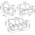 thumbnail image 6 of Solennerer Recliner Chair Covers 4-Pieces Reclining Chair Slipcovers with Pocket& Elastic Bottom, Soft Feel Fitted Lazy Boy Sofa Couch Cover Washable, Stretch Recliner Furniture Protector, 6 of 7
