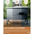 thumbnail image 5 of FURRYFECTION Outdoor-Cat-House-Insulated, Large Wooden Pet House for Multiple Cats with fold-up Stair & Acrylic Side Window, 5 of 5