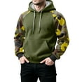 thumbnail image 5 of Men’s Pullover Hoodie with Camouflage Print Long Sleeve Drawstring Hooded Sweatshirt Casual Loose Fit Kangaroo Pocket Green L, 5 of 5