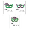 thumbnail image 3 of Women Mardi Gras Sequin Mask Costume Shining Fleur De Lis Lace-Up Mask Masquerade Venetian Carnival Mask for Party Decorations 1 PC Multicolor One Size, 3 of 4
