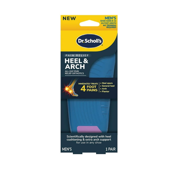 Ortotics Dr. Scholl's Heel & Arch para aliviar el dolor durante todo el día para hombres