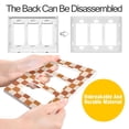 thumbnail image 4 of Yayeee Rocker Switch Wall Plate 3-Gang 6.5"x4.6" Home Decorative Outlet Cover, Rusty Orange Plaid, 4 of 6