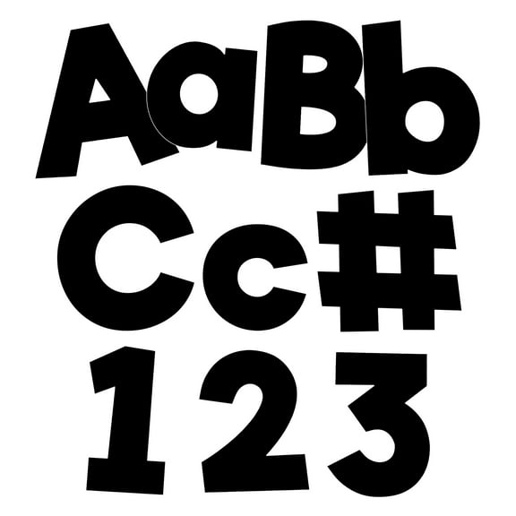 Carson Dellosa 4in Black Combo Pack Bulletin Board Letters (219 pieces)