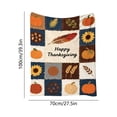 thumbnail image 3 of Flannel Blanket Black Autumn Thanksgiving Patterned, Soft Warm Plush Throw Cover, 27.5x39.4inLightweight Quilt, Versatile Furnishing for Sofa Bed Camping Household Daily Decoration, 3 of 6
