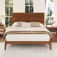 thumbnail image 2 of Noble House Mid-Century King Size 12 Inch Bamboo Wood Platform Bed with Wood Slat Support, 2 of 10