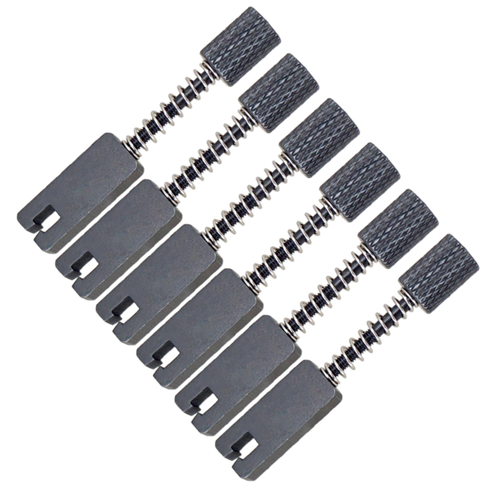 Dualoai 6 Pieces Electric Guitar Bridge Saddles Convenient to Use Metal Repair Parts