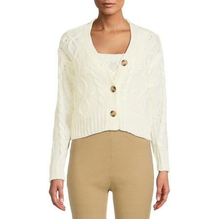 Kendall + Kylie Junior’ Cable Tank Top and Cardigan, 2-Piece Set