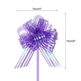 thumbnail image 2 of Uxcell 5pcs 6 Inch Organza Large Pull Bow Gift Wrapping Bows Ribbon Chiffon Yarn Gold for Wedding Baskets Presents Purple 4", 2 of 6