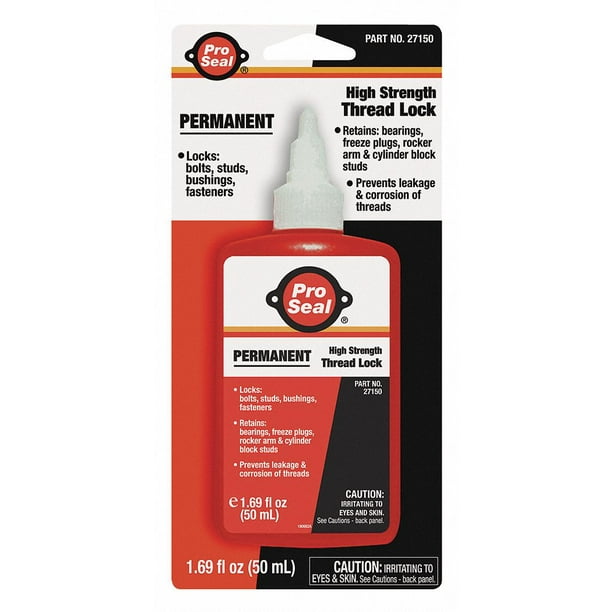 Pro Seal Permanent Threadlocker,50mL Bottle,Red 27150