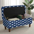 thumbnail image 4 of FOR U DESIGNS Patriotic Star Print Ottoman Cover Washable Storage Bench Slipcover Stretch Storage Bench Cover Folding Footrest Stool Slipcover Footstool Protector with Elastic Band, 4 of 7