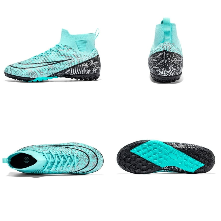 Csgkag Voetbalschoenen voor heren, hoge noppen, outdoor, schoenplaatjes