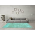 thumbnail image 3 of Ahgly Company Indoor Square Abstract Light Blue Modern Area Rugs, 8' Square, 3 of 4