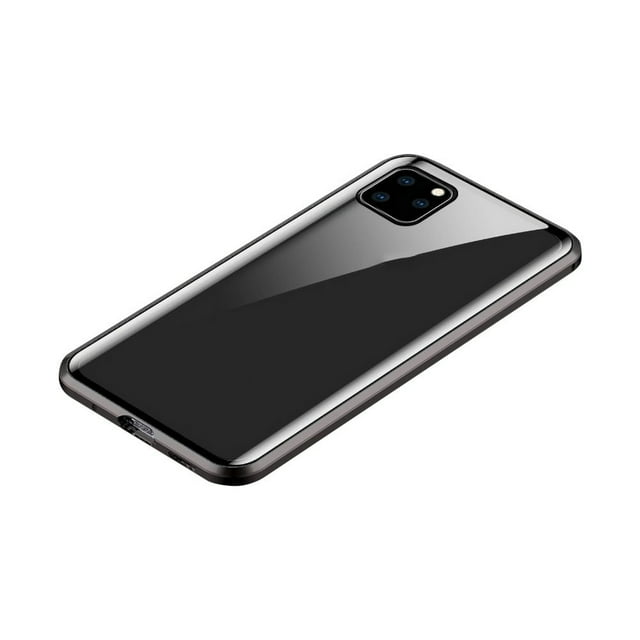 Double-side Tempered Glass Metal Magnetic Phone Case Cover for 11 Pro Max