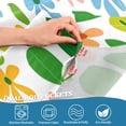 thumbnail image 5 of Yayeee Kitchen Curtains Tier Set of 2 Light Filtering 57"x24" Over Sink Window Panels, Retro Blue Floral, 5 of 7
