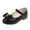 Black, variant on Daznico Shine Toddler Girls First Bow Knot Soft Sole Dance Sneakers for Kids,5-5.5 Years