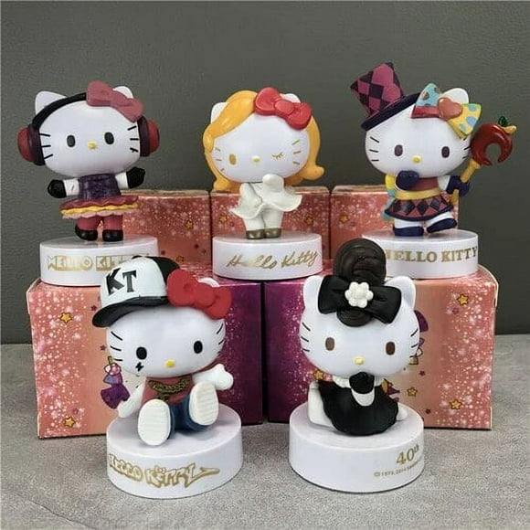 Original Sanrio Hello Kitty kawaii Anime Figure Blind Mystery Box Kawaii Action Figure Cute Listening Music Cat Toys