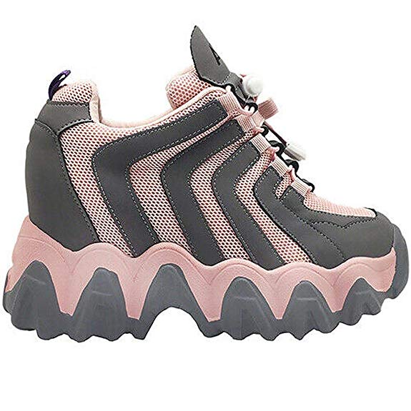 light pink platform sneakers