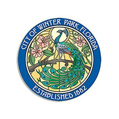 Winter Park Florida City Seal Sticker Decal (decal logo fl east coast) Size: 4 x 4