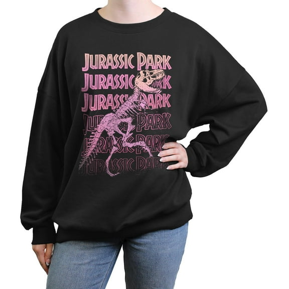 Juniors Jurassic World Fossil Logo Pattern Sweatshirt