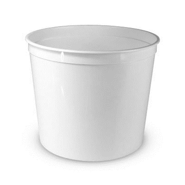 64 oz Disposable Heavy Plastic Container White Case of 200 Walmart
