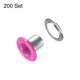 thumbnail image 3 of 200 Juegos Ojales Kit Metal Ojales 3mm 0.12 Ojal Herramienta para Zapatos Ropa Cinturón Bolsa Bricolaje Proyecto, Fucsia, 3 of 7
