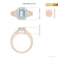 thumbnail image 5 of Angara Natural 2 Ct. Aquamarine with Diamond Halo Ring in 14K Rose Gold for Women (Ring Size: 12), 5 of 10