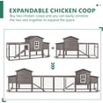 thumbnail image 4 of PETSCOSSET 158"L Large Chicken Coop with Run, Outdoor Chicken Hen House with Wheels, Nesting Boxes, Gray, 4 of 8