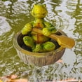 thumbnail image 4 of Adorno Creativo de Resina para Animales, Decoración de Estanque, Adorno Flotante de Agua, Estatua de Animal, Balsa Vívida para Piscina, Patio, Jardín Tortuga Macarena Rana flotante, 4 of 8