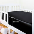 thumbnail image 2 of 2 Pack Silky Satin Fitted Crib Sheet with Deep Pocket, Easy Care and Ultra Soft Fitted Sheet for Toddler Bed, Boys, Girls, Black, 28" x 52", 2 of 5