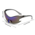 thumbnail image 3 of Gafas de sol Punk Y2K moda mujer hombre gafas únicas para senderismo ciclismo Sandbeach, 3 of 5