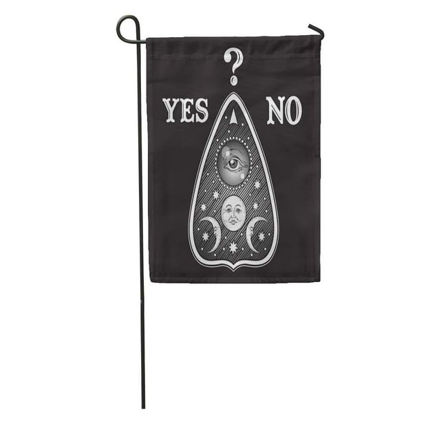 KDAGR Aged Ouija Board Mystifying Oracle Planchette Antique Boho Chic Tattoo Garden Flag Decorative Flag House Banner 28x40 inch KDAGR Aged Ouija Board Mystifying Oracle Planchette Antique Boho Chic Tattoo Garden Flag Decorative Flag House Banner 28x40 inch