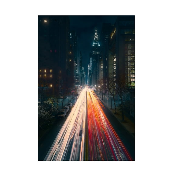 Canvas Wall Art - Javier De La 'Tudor City Bridge' Wall Art for Living Room, Bedroom, or Office Décor by Trademark Fine Art - 12 x 19 Inches