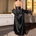 thumbnail image 5 of UAMVSH Womens 3 Piece Pajamas Satin Camisole with Robe Loungewear Set with Loose Shorts Sleepwear, 5 of 5