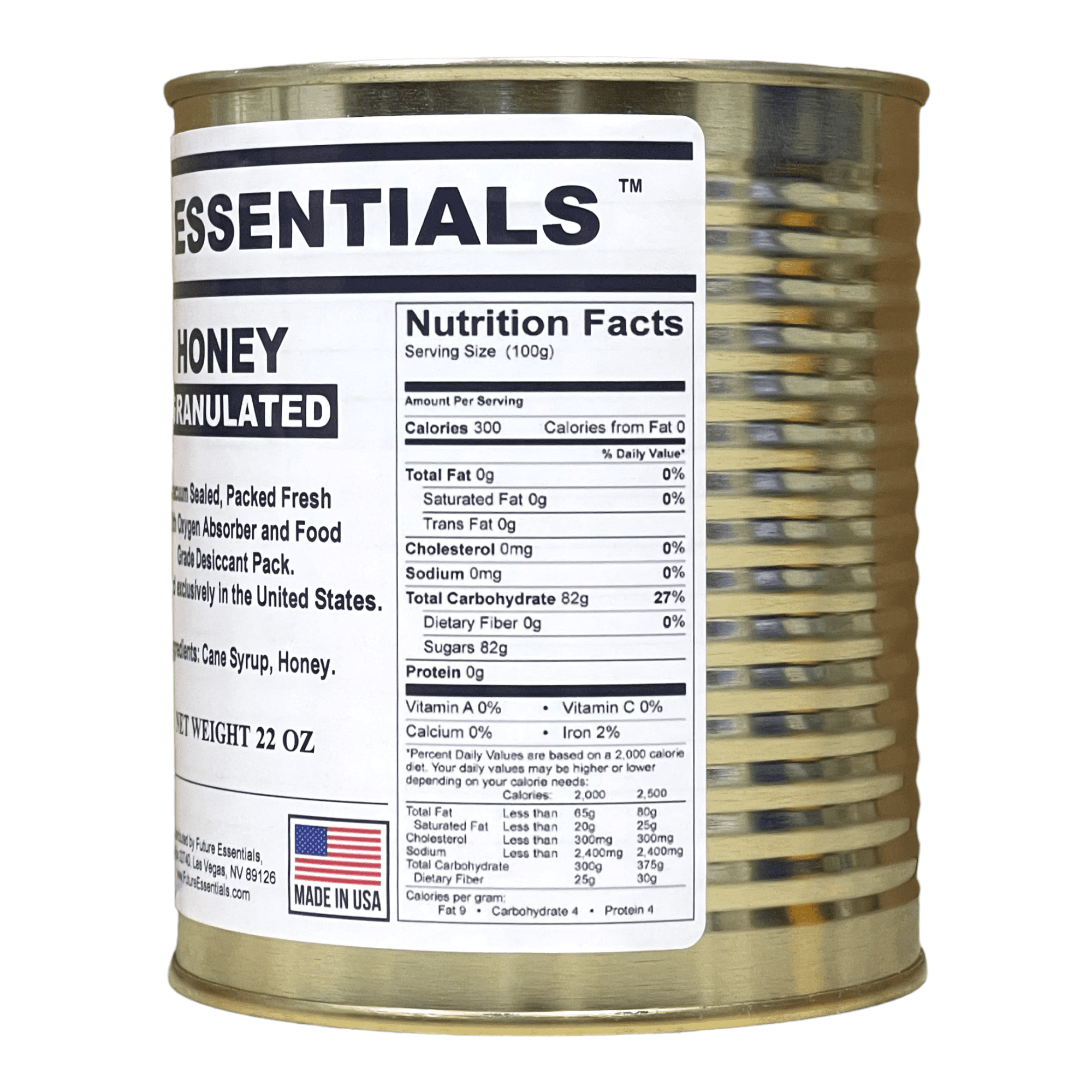 Future Essentials Canned Granulated Honey 1 Case