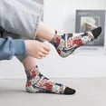 thumbnail image 6 of Uemuo Marine Sailing Printed Crew Socks, Moisture-Wicking Socks, Athletic Socks for Men Breathable Cushion Socks Casual Sport Socks for Running Traveling, 6 of 6