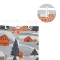 thumbnail image 5 of Yayeee Shower Curtain with Hooks 72"x72" Waterproof Fabric Bathroom Hanging Decor, Gray Snow Houses, 5 of 5