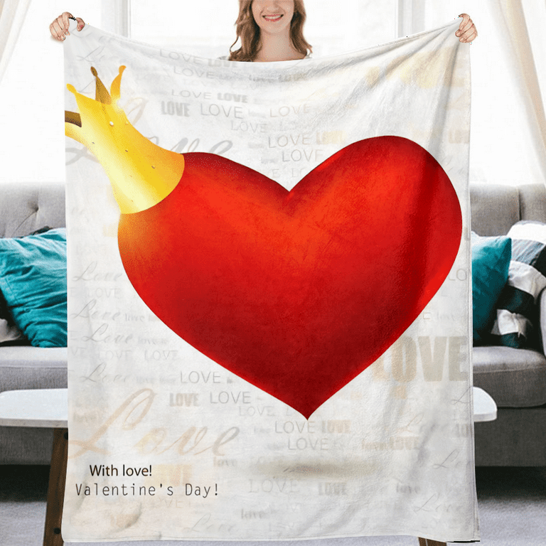 Valentine s Day Throw Blanket Super Soft Blanket Washable Lightweight Warm Plush Blankets for Living Room Bed Sofa Office