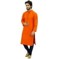 thumbnail image 4 of Atasi Kurta Pyjama Long en Dupion Orange pour Homme de Designer Ethnique Indien - m, 4 of 7