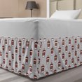 thumbnail image 1 of Espresso Grey Bed Skirt, Creative Continuous Pattern with Coffee Cups Print, Elastic Bedskirt Dust Ruffle Wrap Around for Bedding Decor, 4 Sizes, Pale Grey Cinnamon, by Ambesonne, 1 of 2