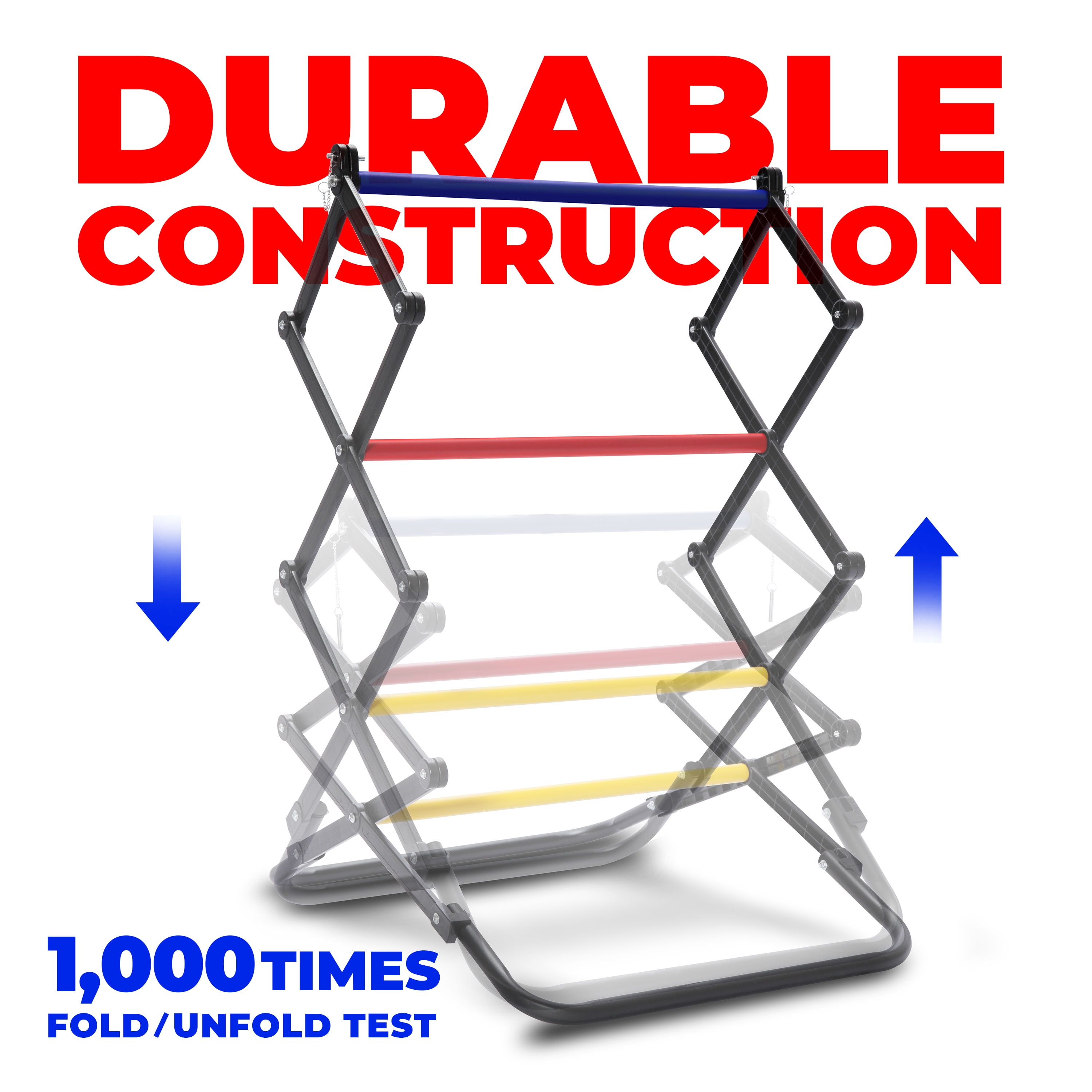 E-Jet Sport Adult Foldable Ladder Ladder Ball Sets, Steel,PVC Black, 11 lb 24.52
