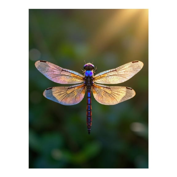 Diamond Art Kits for Adults, Dragonfly Wings Sunlight Background 5D Diamond Painting Kits for Adults Beginners, DIY Full Drill Diamond Painting, Gem Art and Crafts 12x16