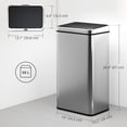 thumbnail image 3 of HOMCOM 13.2 Gallon Automatic Garbage Can, Touchless Trash Can, Silver, 3 of 10