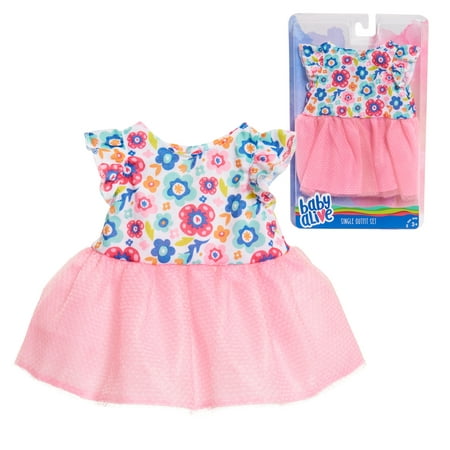 Baby Alive Single Outfit Set, Floral Dress, Kids Toys for Ages 3 Up, Gifts and Presents