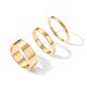 thumbnail image 1 of Juego de 3 anillos de acero inoxidable chapados en oro de 18 quilates al por mayor de Europa y Estados Unidos, anillo apilable de oro simple para mujer, 1 of 4